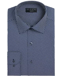 Alfani Men's Slim Fit 2-Way Stretch Stain Resistant Puzzle Print Dress Shirt, Created For Macy's -Adidas Shop 10471099 fpx