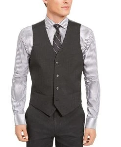 Alfani Men's Classic-Fit Stretch Solid Suit Vest, Created For Macy's
