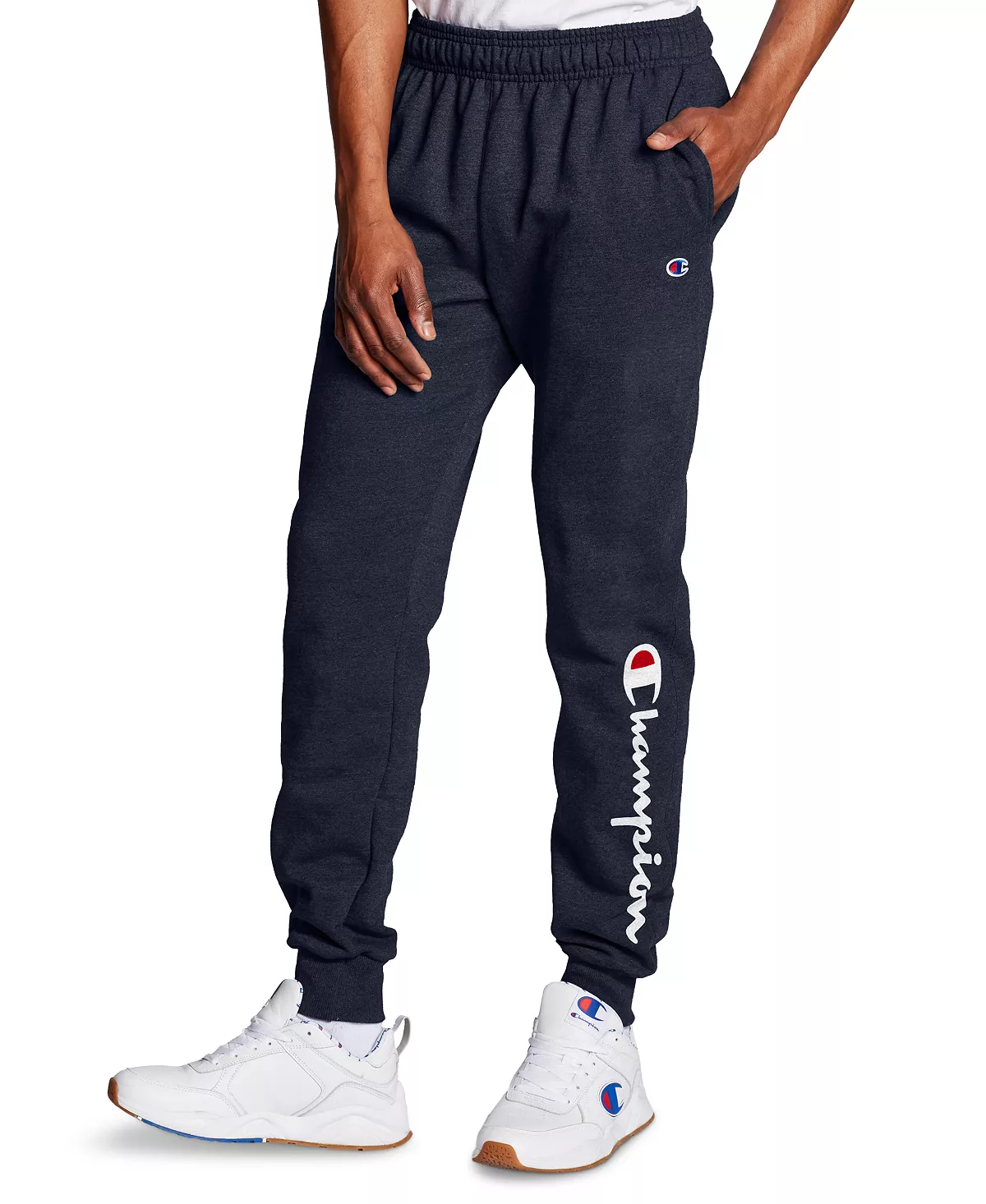 Champion Men's Powerblend Fleece Jogger Pants 3 Champion Men's Powerblend Fleece Jogger Pants