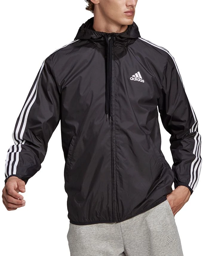ADIDAS Men's AEROREADY Essentials 3-Stripes Windbreaker 3 ADIDAS Men's AEROREADY Essentials 3-Stripes Windbreaker