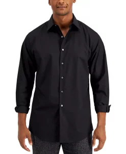 Club Room Men's Regular Fit Solid Dress Shirt, Created For Macy's -Adidas Shop 19179740 fpx