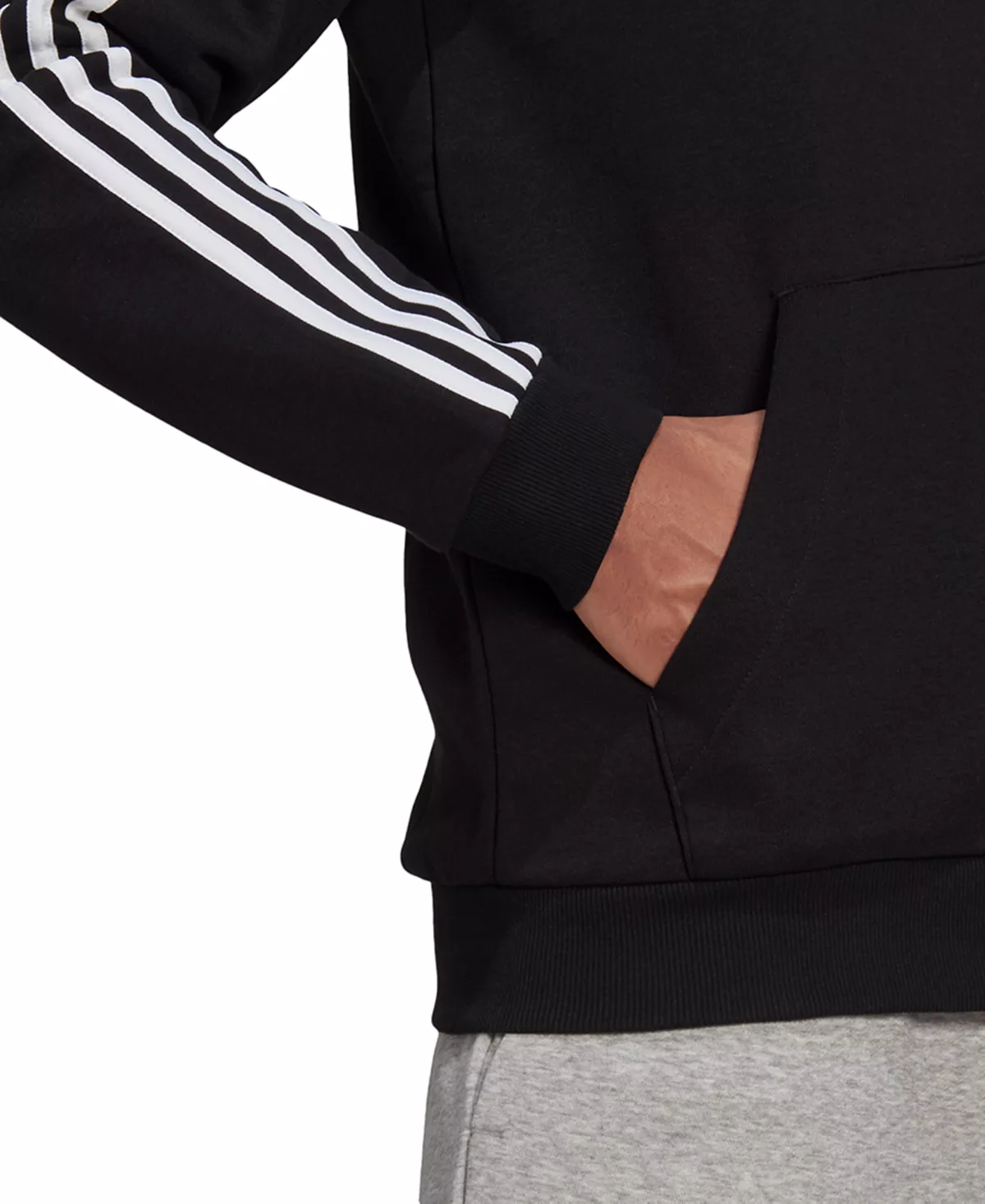 ADIDAS Men's Essentials Full-Zip Hoodie 5 ADIDAS Men's Essentials Full-Zip Hoodie - Image 3