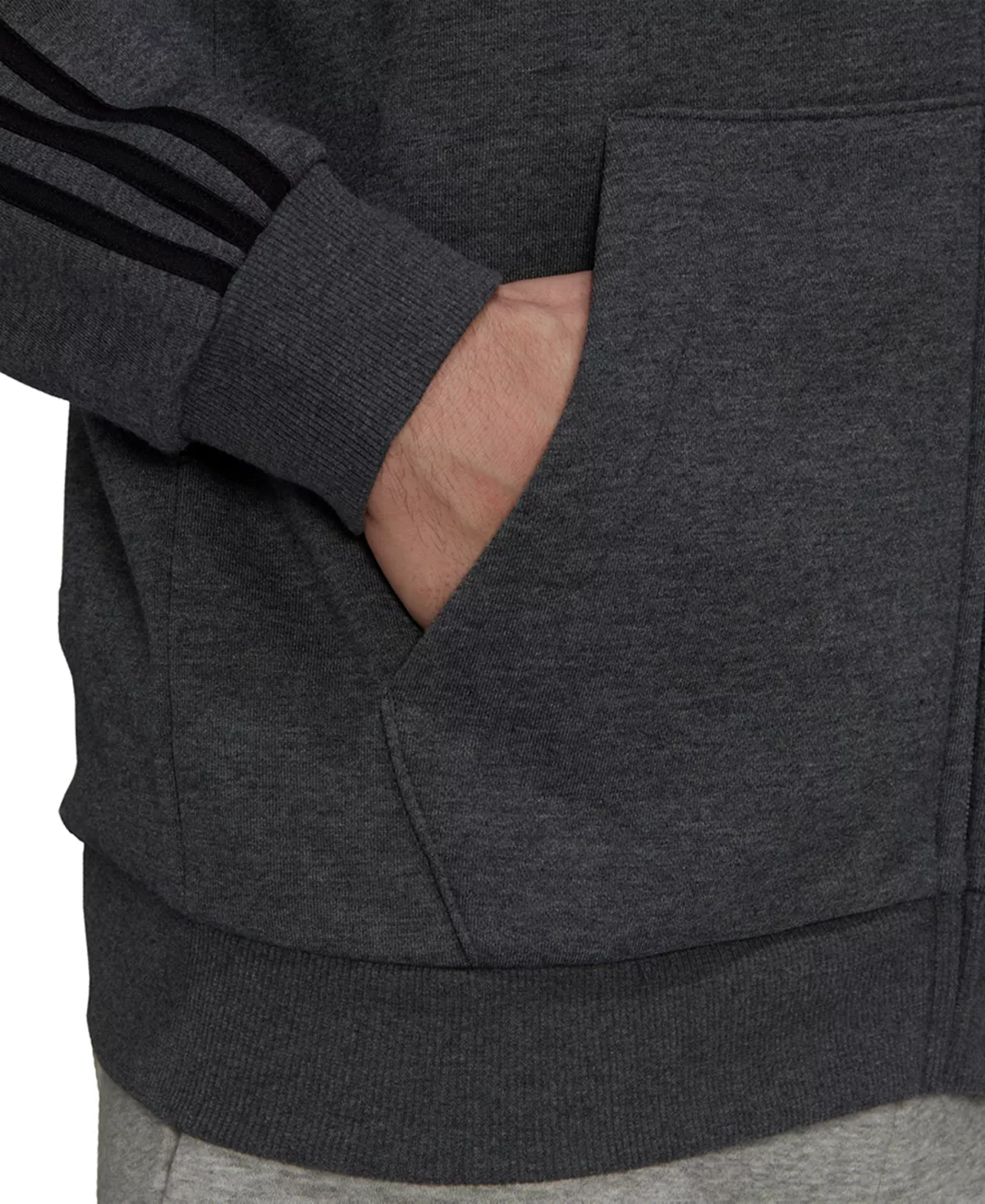 ADIDAS Men's Essentials Full-Zip Hoodie 8 ADIDAS Men's Essentials Full-Zip Hoodie - Image 6