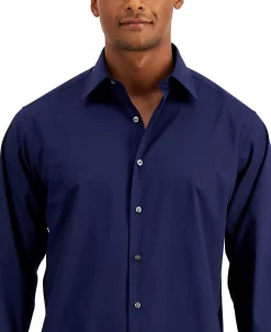 Club Room Men's Regular Fit Solid Dress Shirt, Created For Macy's -Adidas Shop 19551630 fpx