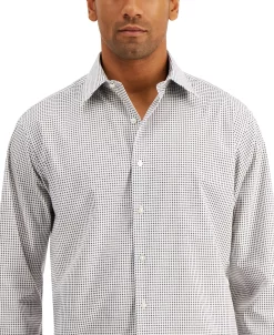 Club Room Men's Regular Fit Check Dress Shirt, Created For Macy's -Adidas Shop 19551652 fpx