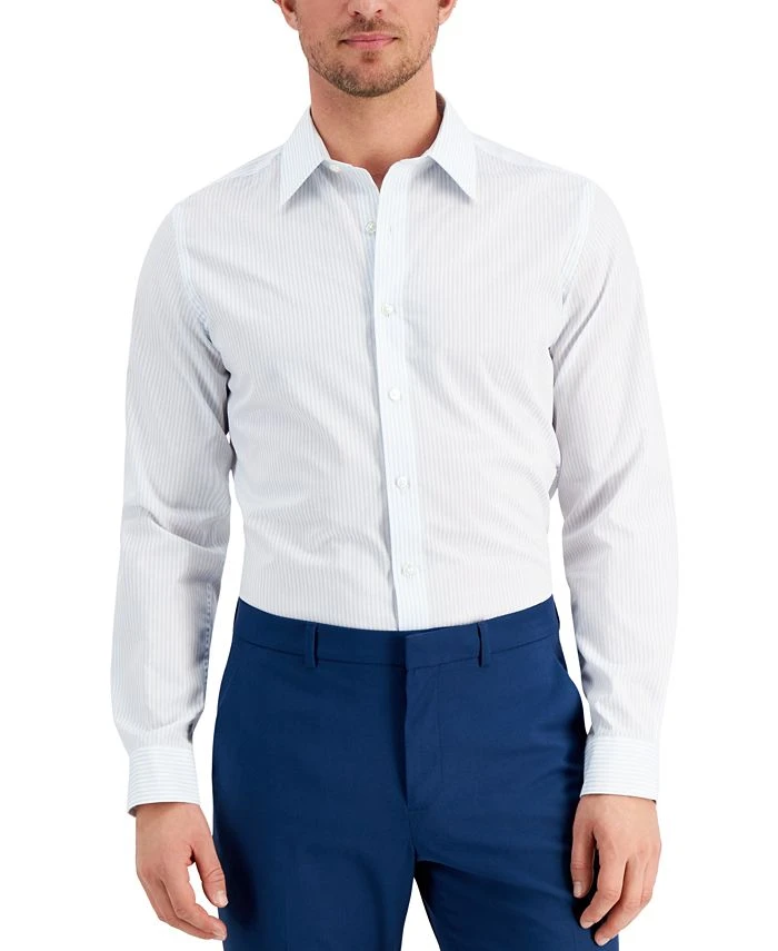 Club Room Men's Slim Fit Striped Dress Shirt, Created For Macy's 3 Club Room Men's Slim Fit Striped Dress Shirt, Created For Macy's