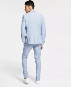 Bar III Men's Slim-Fit Textured Linen Suit Separate Jacket, Created For Macy's -Adidas Shop 20609333 fpx