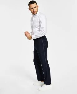 Alfani Men's Slim-Fit Navy Tuxedo Pants, Created For Macy's