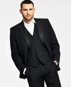 Alfani Men's Classic-Fit Stretch Black Tuxedo Jacket, Created For Macy's