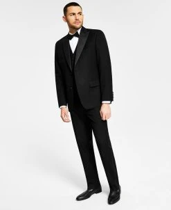 Alfani Men's Classic-Fit Stretch Black Tuxedo Separates, Created For Macy's