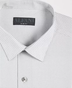 Alfani Men's Slim Fit Houndstooth Dress Shirt, Created For Macy's -Adidas Shop 20727582 fpx