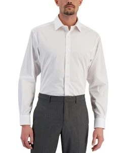 Alfani Men's Regular Fit 2-Way Stretch Stain Resistant Dress Shirt, Created For Macy's