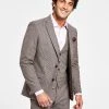 Bar III Men's Slim-Fit Check Suit Separate Jacket, Created For Macys
