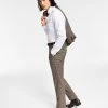 Bar III Men's Skinny-Fit Check Suit Separate Pants, Created For Macys
