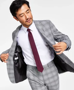 Alfani Men's Slim-Fit Black & White Pattern Suit Jacket, Created For Macy's -Adidas Shop 21469611 fpx