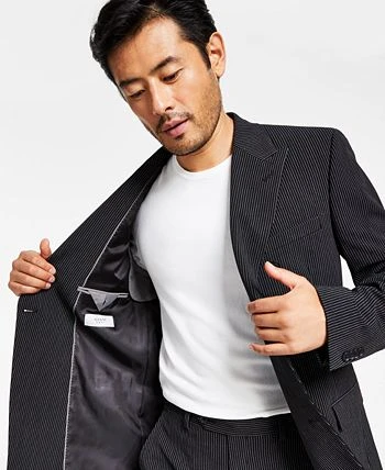 Alfani Men's Slim-Fit Double-Breasted Pinstripe Suit Separate Jacket, Created For Macy's 5 Alfani Men's Slim-Fit Double-Breasted Pinstripe Suit Separate Jacket, Created For Macy's - Image 3
