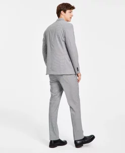 Alfani Men's Slim-Fit Black & White Pattern Suit Separates, Created For Macy's -Adidas Shop 21470110 fpx