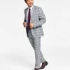 Alfani Men's Slim-Fit Black & White Pattern Suit Separates, Created For Macy's -Adidas Shop 21470162 fpx
