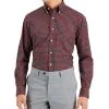 Club Room Men's Regular Fit Tumaco Plaid Cotton Dress Shirt, Created For Macy's