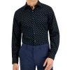 Alfani Men's Slim Fit 2-Way Stretch Stain Resistant Dress Shirt, Created For Macy's