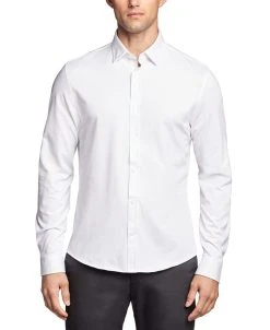 Michael Kors N's Fine Gauge Knit Slim Fit Dress Shirt