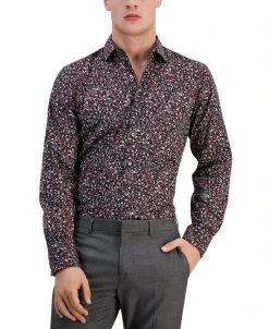 Bar III Men's Slim-Fit Machia Floral-Print Dress Shirt, Created For Macy's