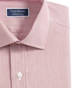Club Room Men's Regular Fit Cotton Stripe Dress Shirt, Created For Macy's -Adidas Shop 22043115 fpx