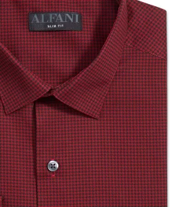 Alfani Men's Slim Fit Houndstooth Dress Shirt, Created For Macy's -Adidas Shop 22157549 fpx