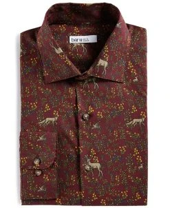 Bar III Men's Slim-Fit Performance Stretch Forest-Print Dress Shirt, Created For Macy's -Adidas Shop 22175814 fpx