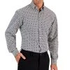 Alfani Men's Regular Fit Geometric Print Travel Ready Dress Shirt, Created For Macy's