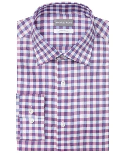 Michael Kors N's Regular-Fit Performance Stretch Check Dress Shirt