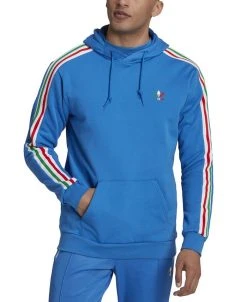 ADIDAS Men's Italy 3-Stripe Terry Hoodie
