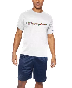 Champion Men's World Flag Logo Graphic Short-Sleeve T-Shirt