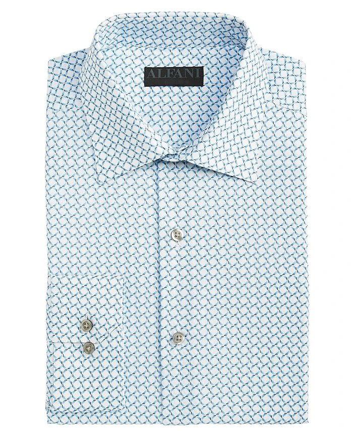 Alfani Men's Slim Fit 2-Way Stretch Stain Resistant Geometric Print Dress Shirt, Created For Macy's 6 Alfani Men's Slim Fit 2-Way Stretch Stain Resistant Geometric Print Dress Shirt, Created For Macy's - Image 4