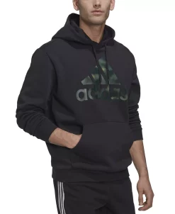 ADIDAS Men's Loose-Fit Camo Logo-Graphic Hoodie -Adidas Shop 22732289 fpx