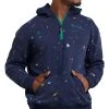 Champion Men's Slim-Fit Global Explorer Quarter-Zip Paint Splatter Hoodie