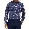 Bar III Men's Slim Fit Floral Print Dress Shirt, Created For Macy's