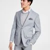 Bar III Men's Skinny-Fit Sharkskin Suit Jacket, Created For Macy's