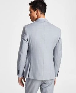 Bar III Men's Slim-Fit Wool Sharkskin Suit Jacket, Created For Macy's -Adidas Shop 23047933 fpx