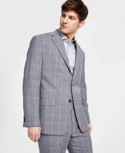 Michael Kors N's Classic Fit Wool-Blend Plaid Suit Jacket -Adidas Shop 23099998 fpx