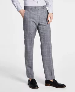Michael Kors N's Classic Fit Wool-Blend Plaid Suit Pants -Adidas Shop 23100090 fpx