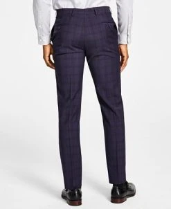 Michael Kors N's Classic Fit Wool-Blend Plaid Suit Pants -Adidas Shop 23100094 fpx
