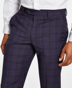 Michael Kors N's Classic Fit Wool-Blend Plaid Suit Pants -Adidas Shop 23100096 fpx