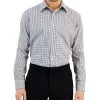 Club Room Men's Regular Fit Check Dress Shirt, Created For Macy's