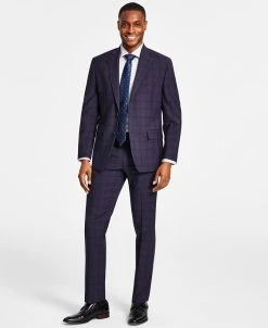 Michael Kors N's Classic Fit Wool-Blend Plaid Suit Jacket & Suit Pants