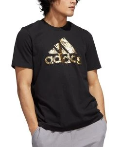 ADIDAS Men's Metallic Liquid Logo Graphic T-Shirt