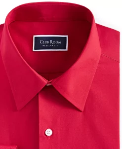 Club Room Men's Regular Fit Solid Dress Shirt, Created For Macy's -Adidas Shop 23444019 fpx