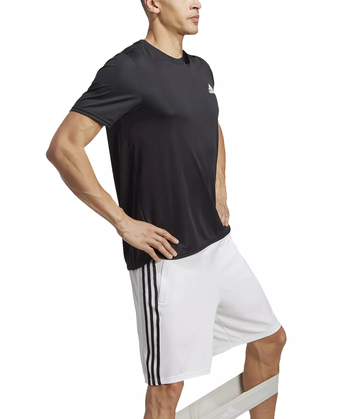 ADIDAS Men's Train Essentials Classic-Fit AEROREADY 3-Stripes 10 Training Shorts 6 ADIDAS Men's Train Essentials Classic-Fit AEROREADY 3-Stripes 10 Training Shorts - Image 4