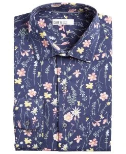Bar III Men's Slim Fit Floral Print Dress Shirt, Created For Macy's -Adidas Shop 23567919 fpx