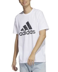 ADIDAS Men's Camo Logo Cotton Short-Sleeve T-Shirt